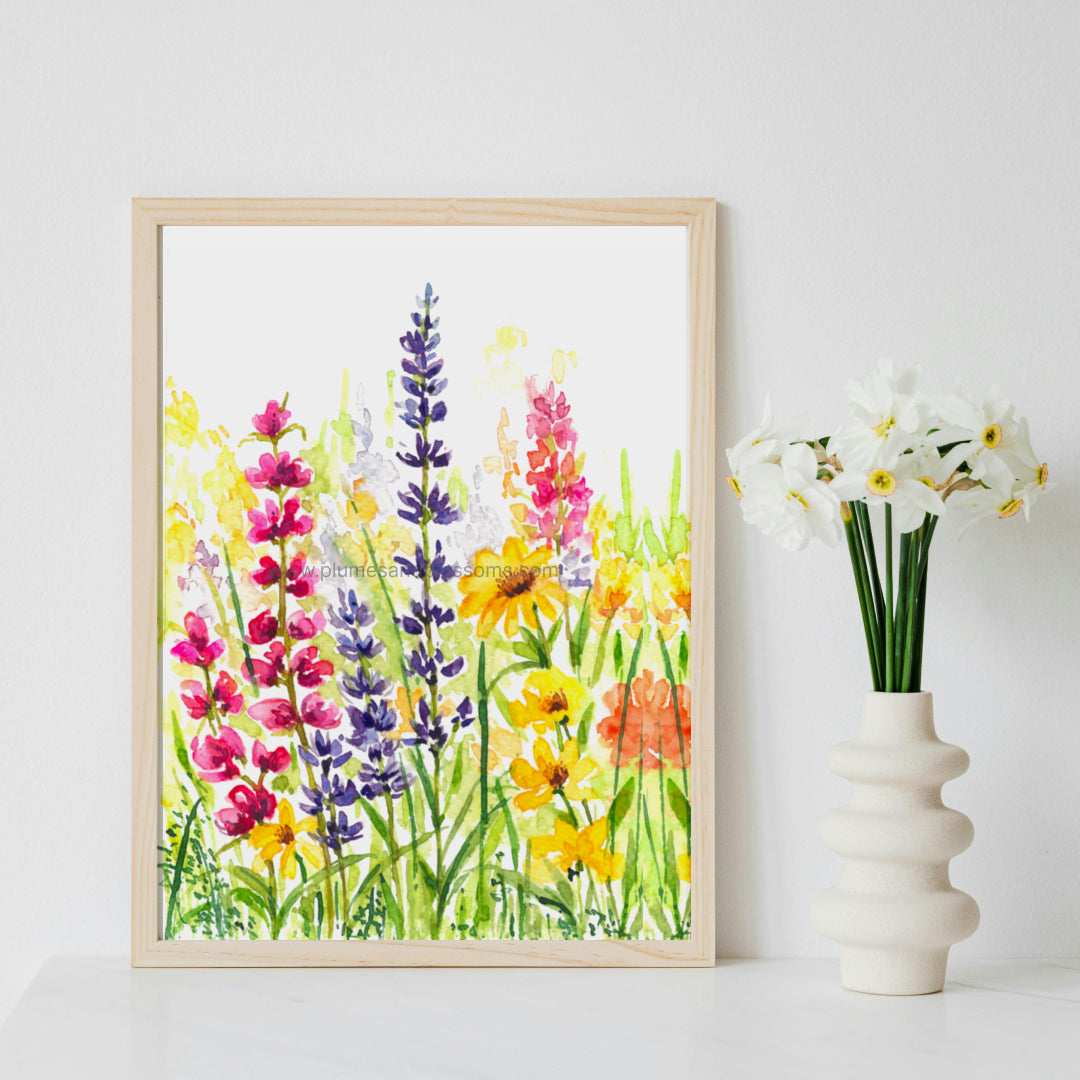 Spring Sprung, Spring, Colourful Flowers, Watercolor Painting