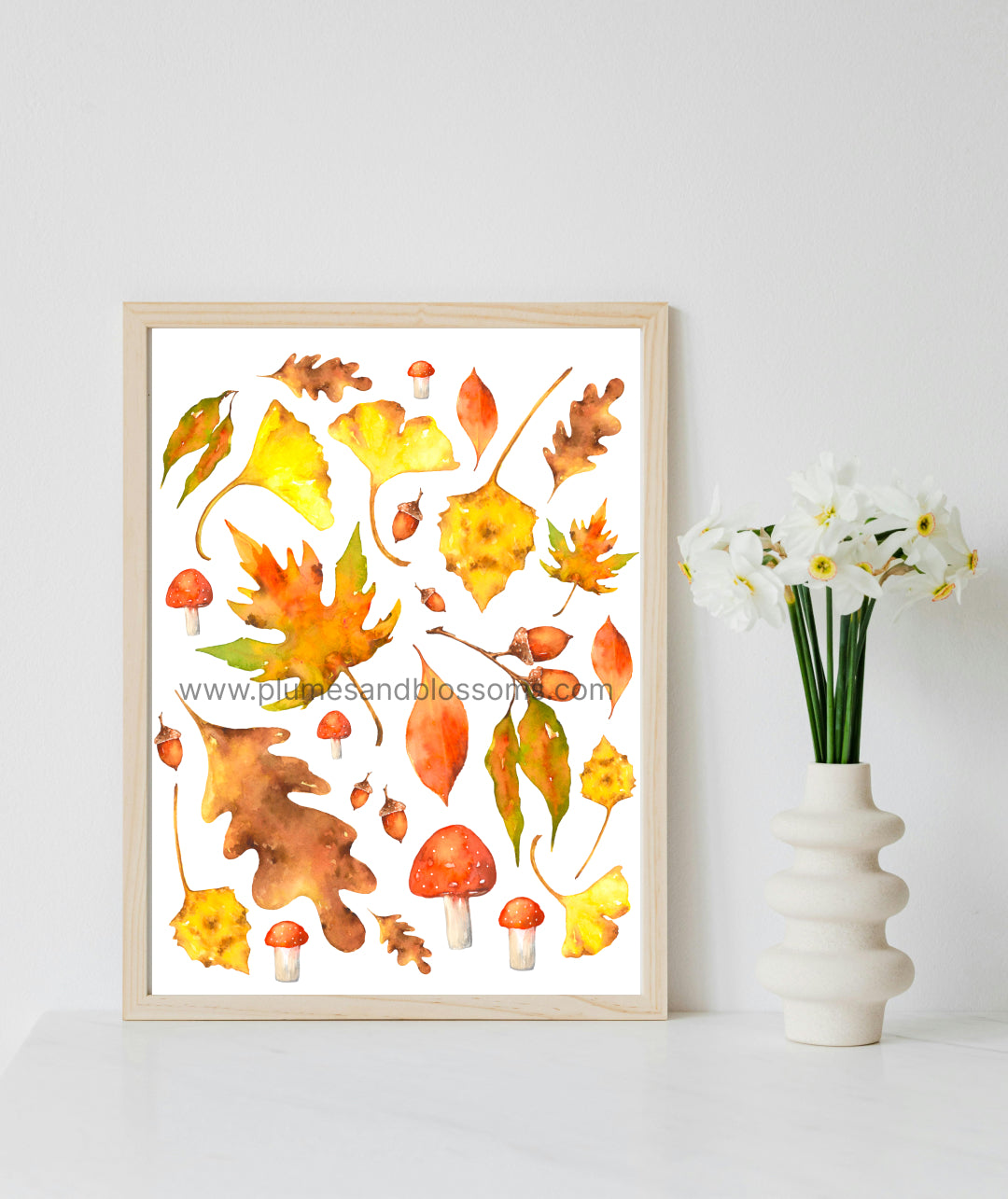 Fall Leaves, Fall colors, Art Print 8x11, Poster print