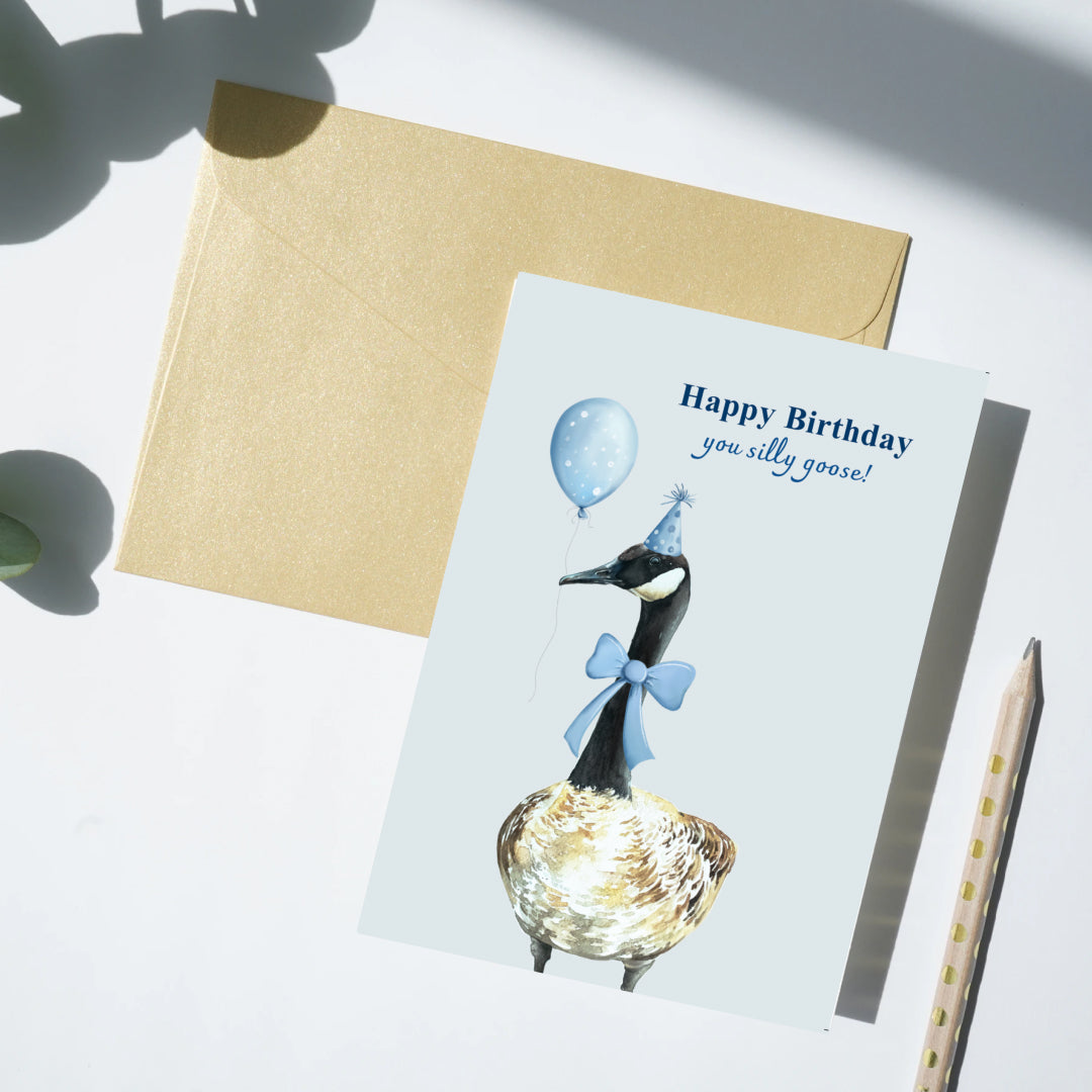 Silly Goose Greeting Card, Goose, Birds, Canada Goose Card