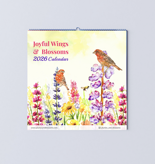 2026 Calendar - Joyful Wings & Blossoms
