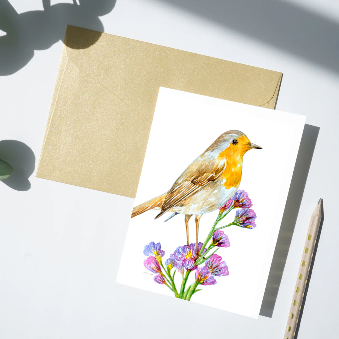 Greeting Card -European Robin