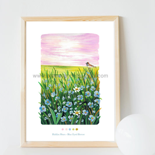 2. Halifax Hues, Blue-Eyed Grass Breeze, Wall Art, Art Print 8x11, Poster Print