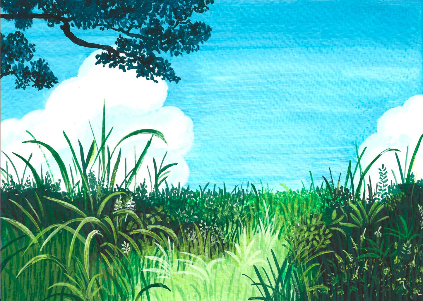 Ghibli-Inspired Landscape II Original