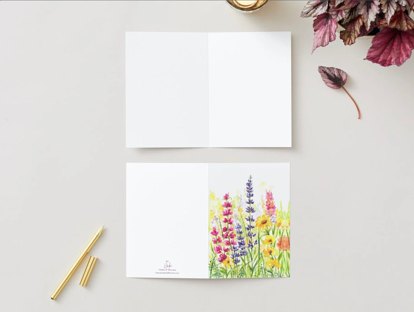 Greeting Card - Spring flowers, Colourful Flowers, Spring, Birthday card, Thank you card