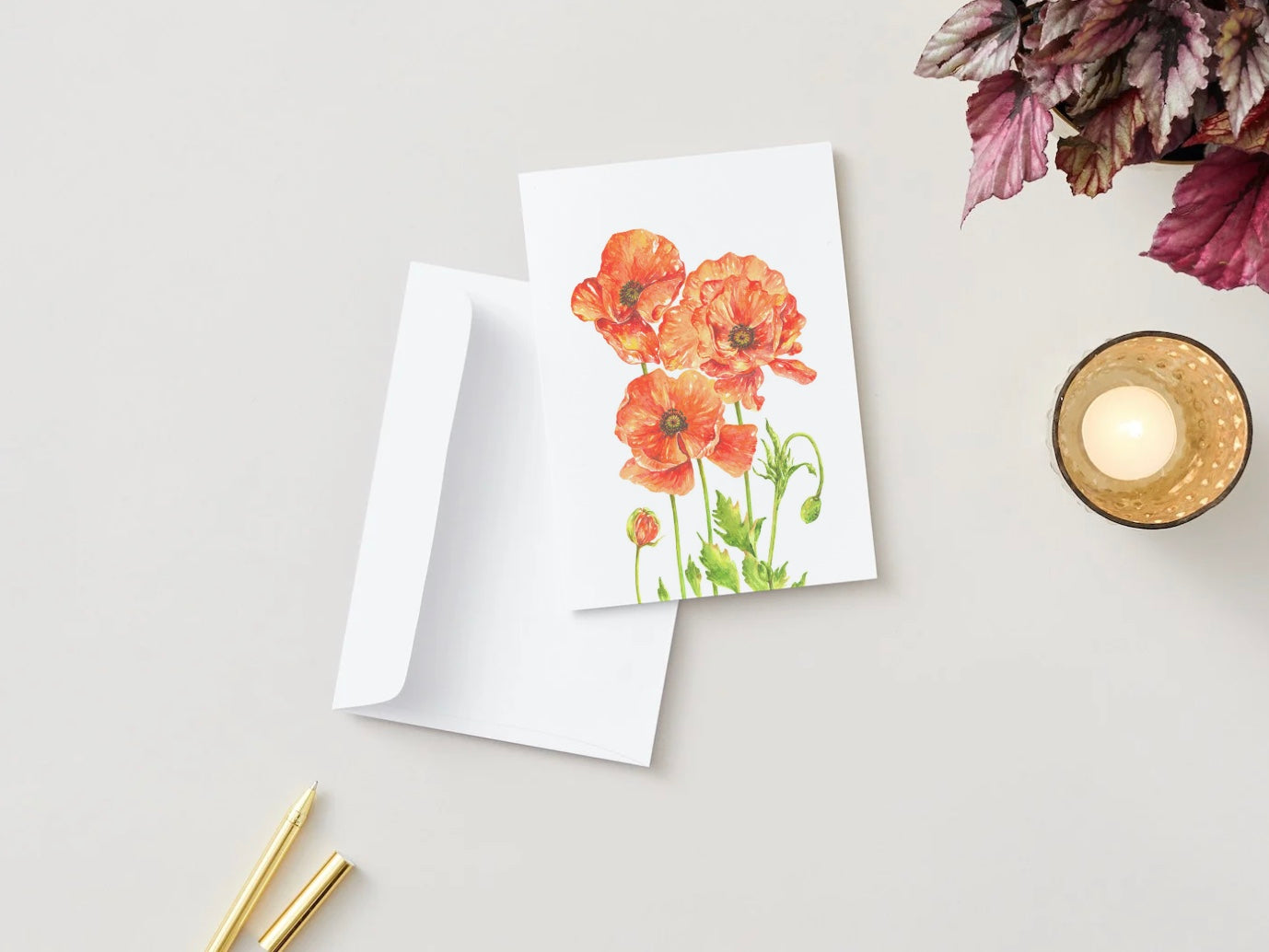 Greeting Card - Poppies, Red Flowers, Cards, Poppy Flowers, Birthday Card