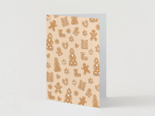 Greeting Card, Holiday Season, Gingerbread man, Ginger cookies
